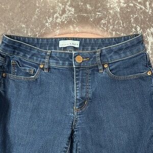 LOFT High Rise Dark Blue Jeans
